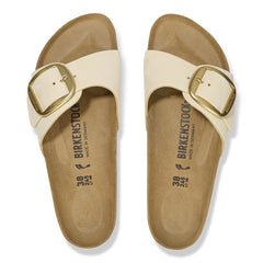 Madrid Big Buckle Nubuck Leather Narrow - Ecru
