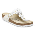 Gizeh Flower Leather Regular - Vit