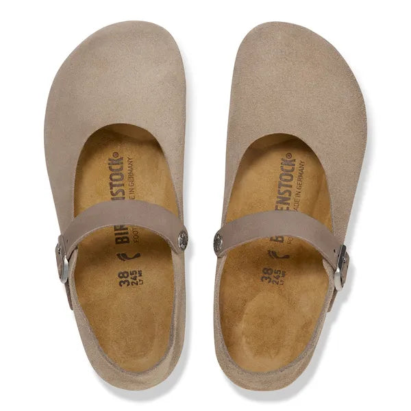 Mantova Suede Leather Narrow - Taupe