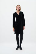 BrynnIW Goriel Wrap Dress - Black