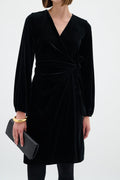 BrynnIW Goriel Wrap Dress - Black