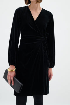 BrynnIW Goriel Wrap Dress - Black