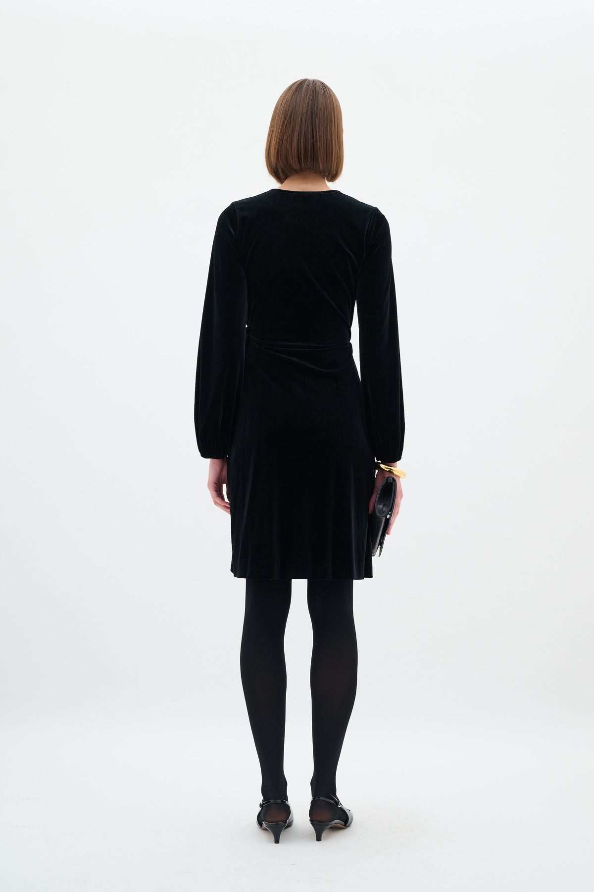 BrynnIW Goriel Wrap Dress - Black