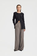 ManziGZ Wool Pearly Cardigan - Black