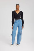 RifaGZ V-Neck Blouse - Black