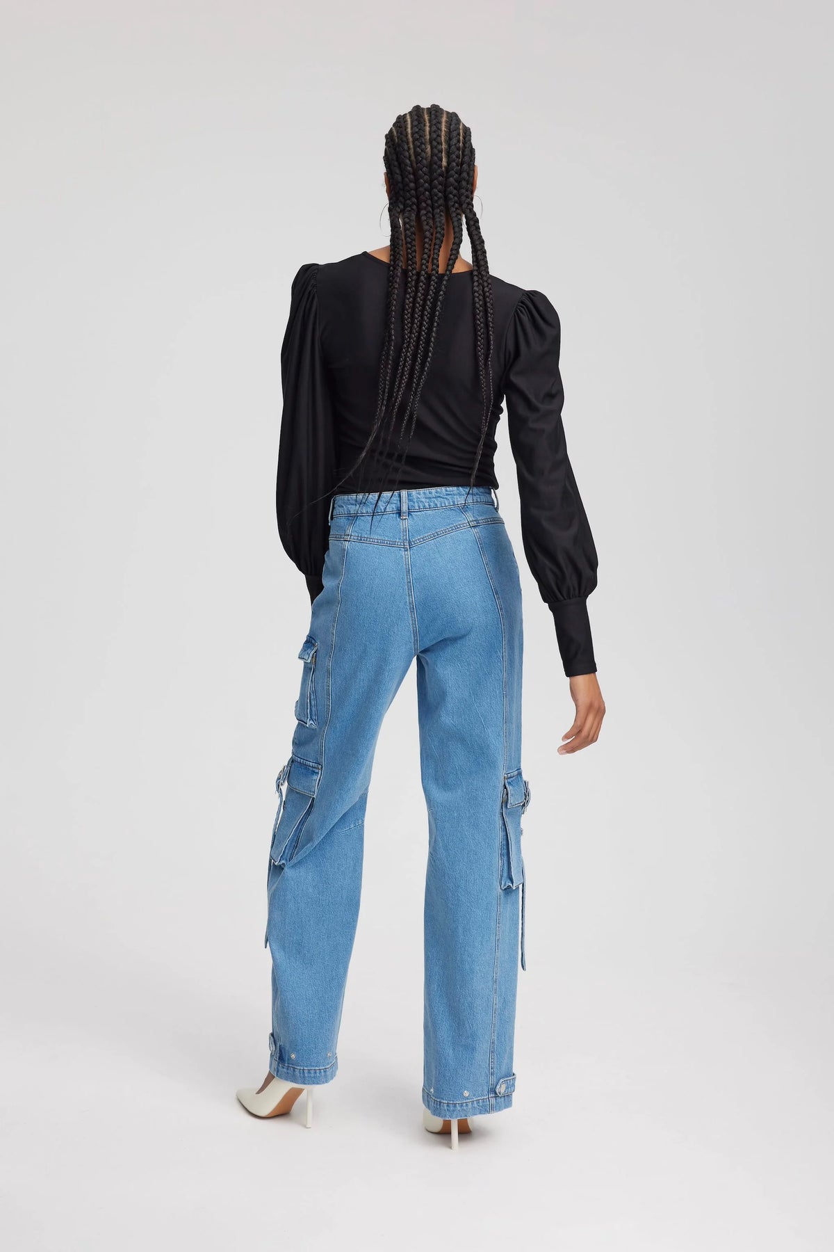RifaGZ V-Neck Blouse - Black