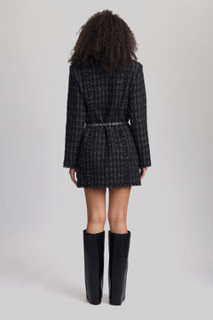 Gaellygz Dress - Blacknwhite Check