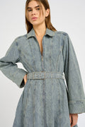 GiannaGZ Short Dress - Blue/White Marble