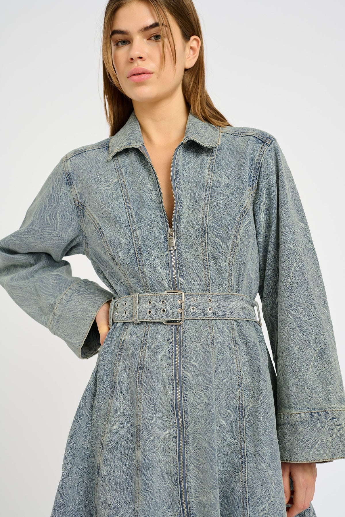 GiannaGZ Short Dress - Blue/White Marble