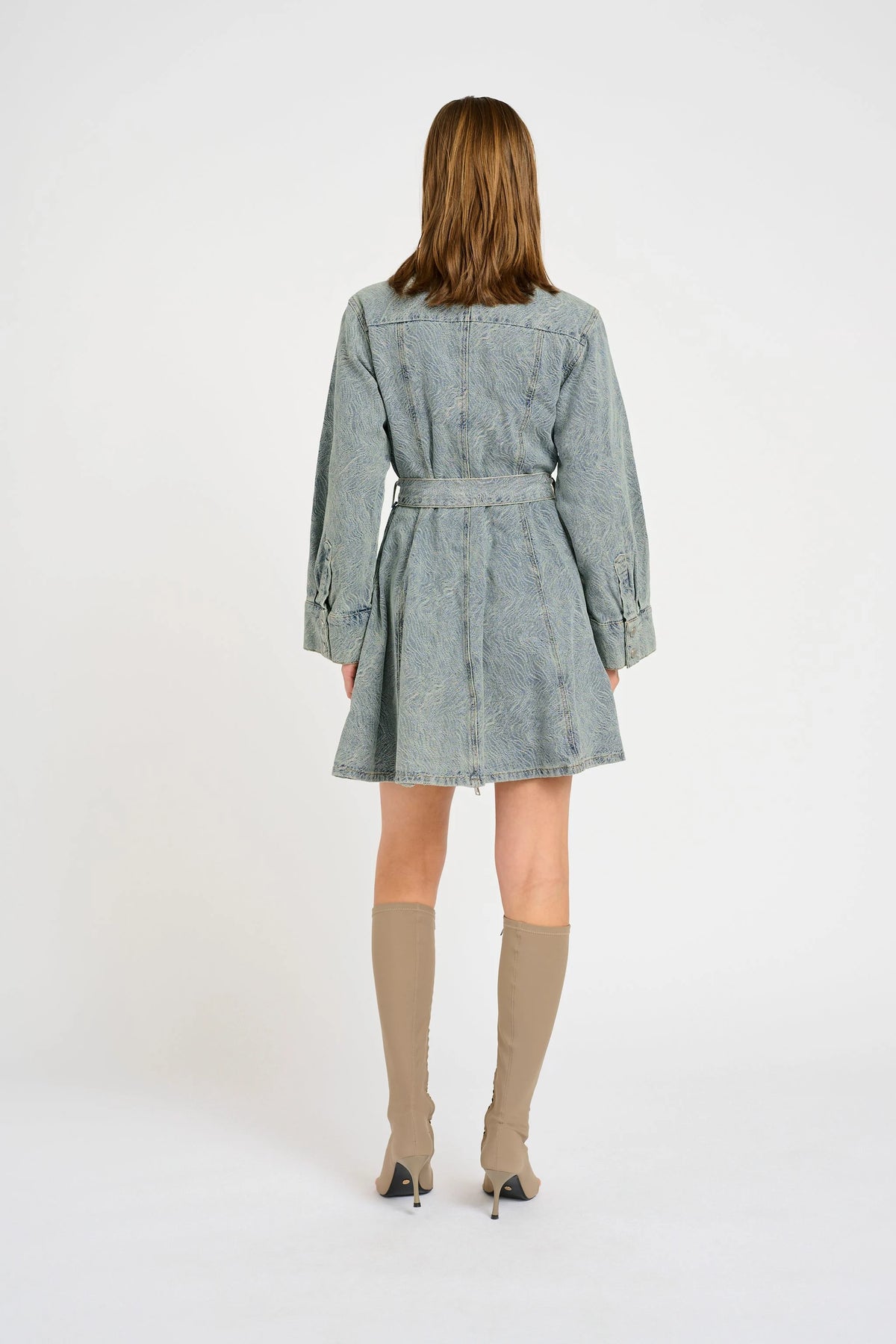 GiannaGZ Short Dress - Blue/White Marble