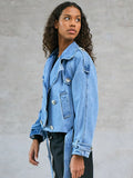 Bobby Denim Trench Jacket - Blue