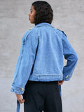 Bobby Denim Trench Jacket - Blue