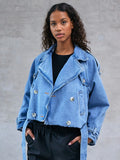 Bobby Denim Trench Jacket - Blue