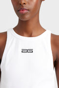 DrewGZ SL Logo Tank - Bright White