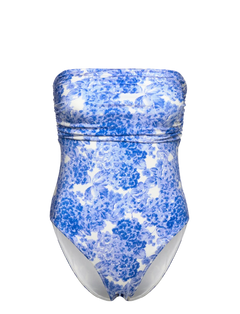 Bandeau Swimsuit - Azure Meadow