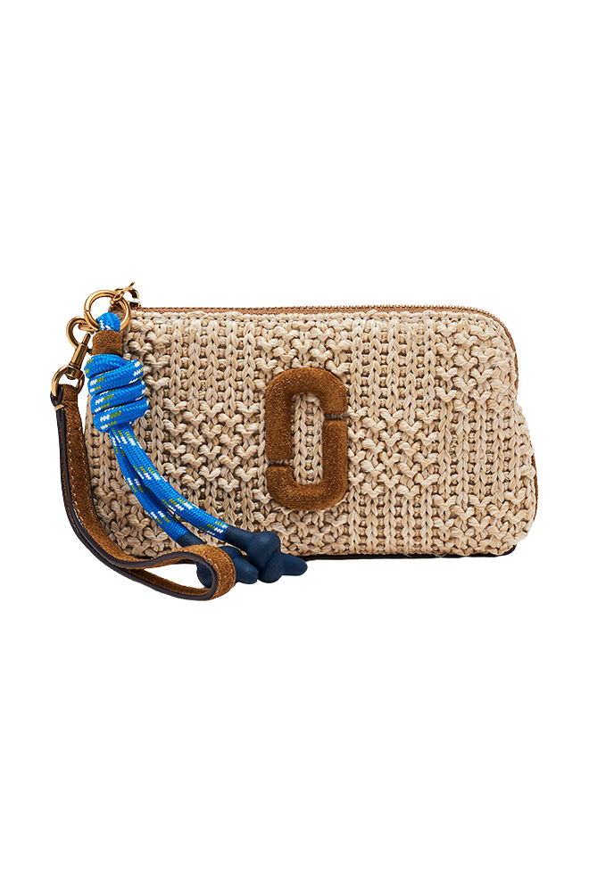 The Summer Woven Snapshot Wristlet - Natural