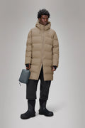 Rains Alta Longer Puffer Jacket - Beige