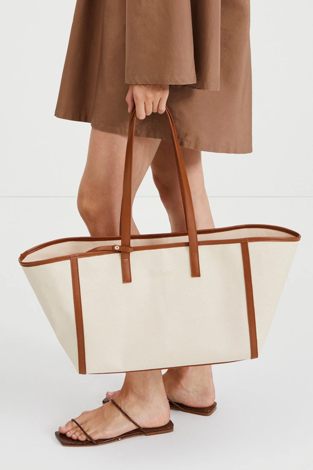 Yendi Canvas Bag - Brun/Kräm