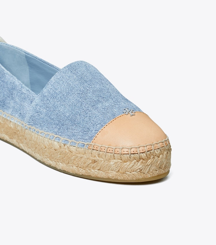 Cap-Toe Espadrille - Blue Cloud / Naturale