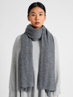 Cashmere Scarf  "Flow" - Dark Grey
