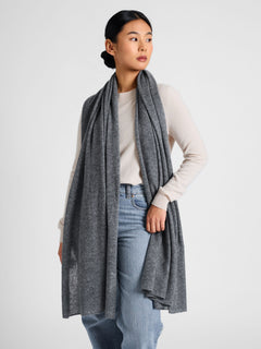 Cashmere Scarf  "Flow" - Dark Grey