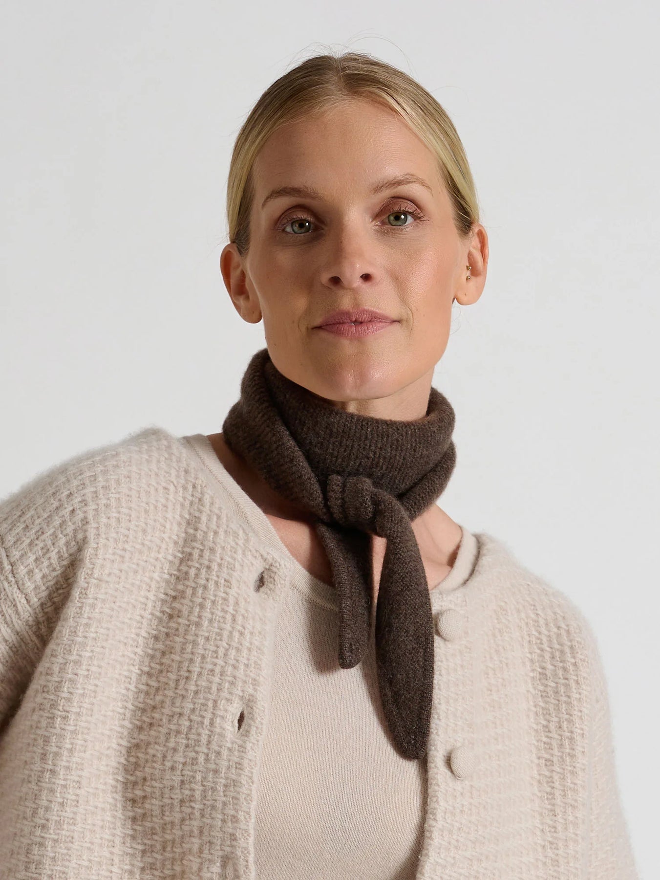 Cashmere Scarf "Alfie" - Mörkbrun