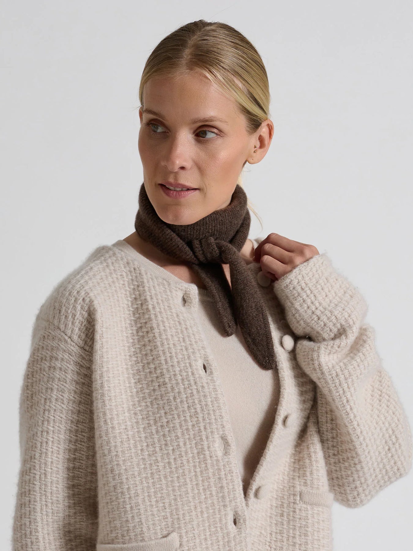 Cashmere Scarf "Alfie" - Mörkbrun
