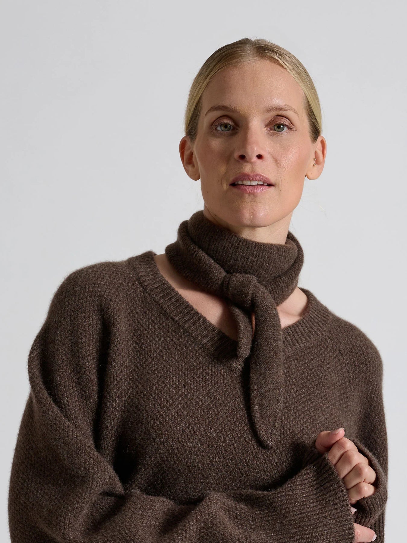Cashmere Scarf "Alfie" - Mörkbrun