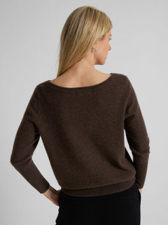 Cashmere Sweater "Asta" - Dark Brown
