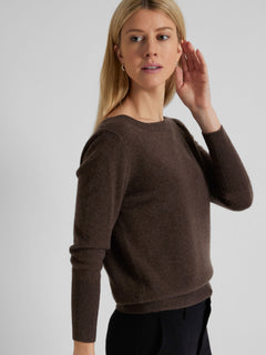 Cashmere Sweater "Asta" - Dark Brown