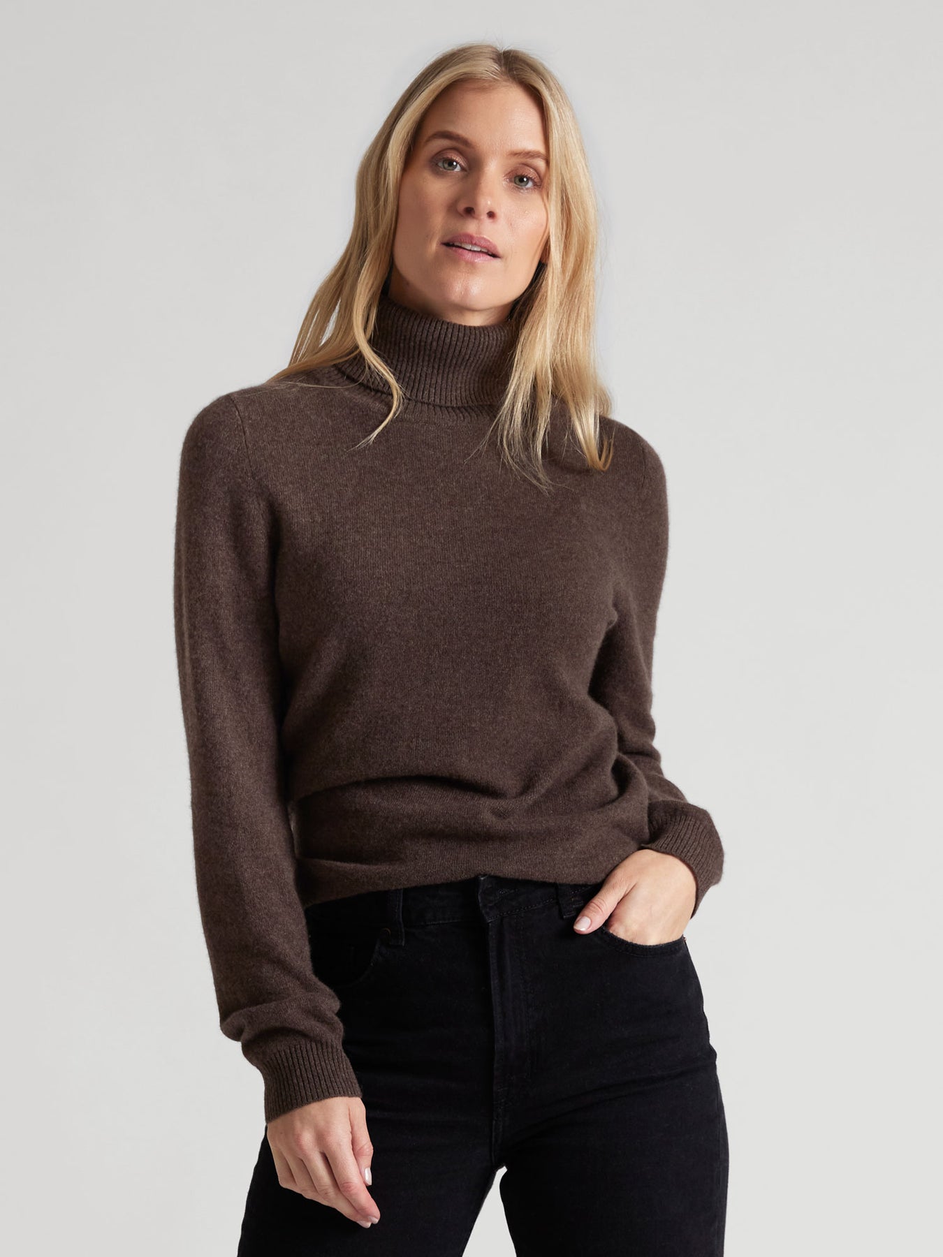 Cashmere Sweater "Hedda" - Dark Brown