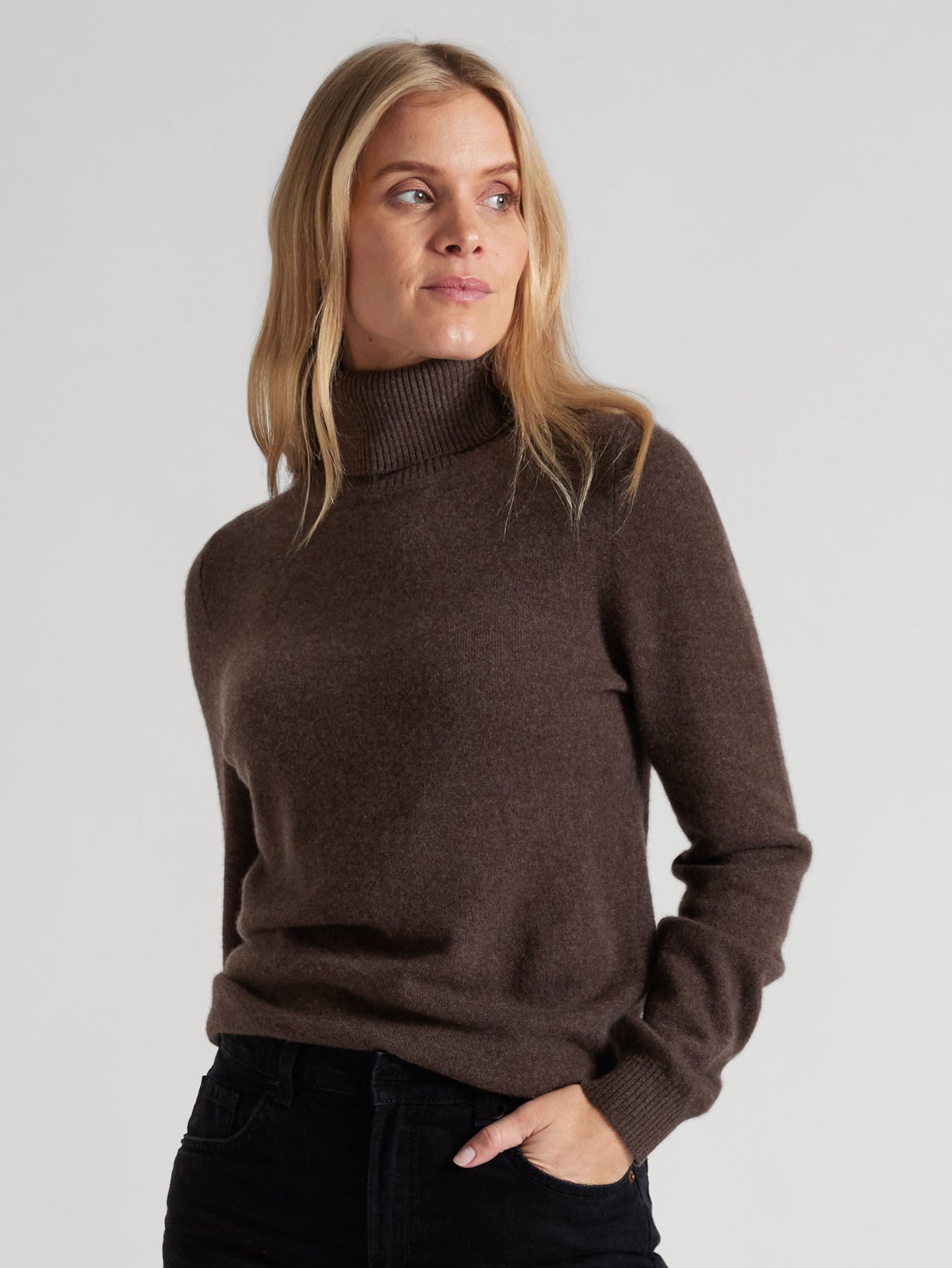 Cashmere Sweater "Hedda" - Dark Brown