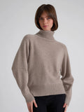 Kashmirtröja med hög hals “Milano” - Toast