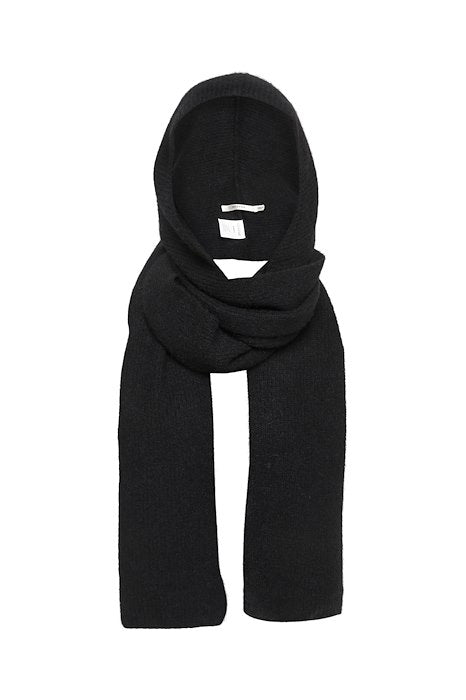 AlphaGZ Wool Hoodscarf - Black