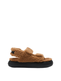 Mb Shearling Sandal - Cognac