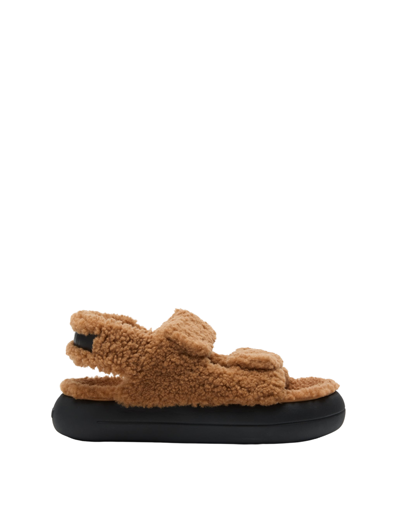 Mb Shearling Sandal - Cognac