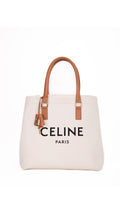Céline Canvas Tote Bag - Vit