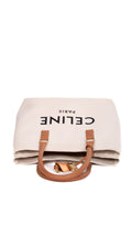 Céline Canvas Tote Bag - Vit