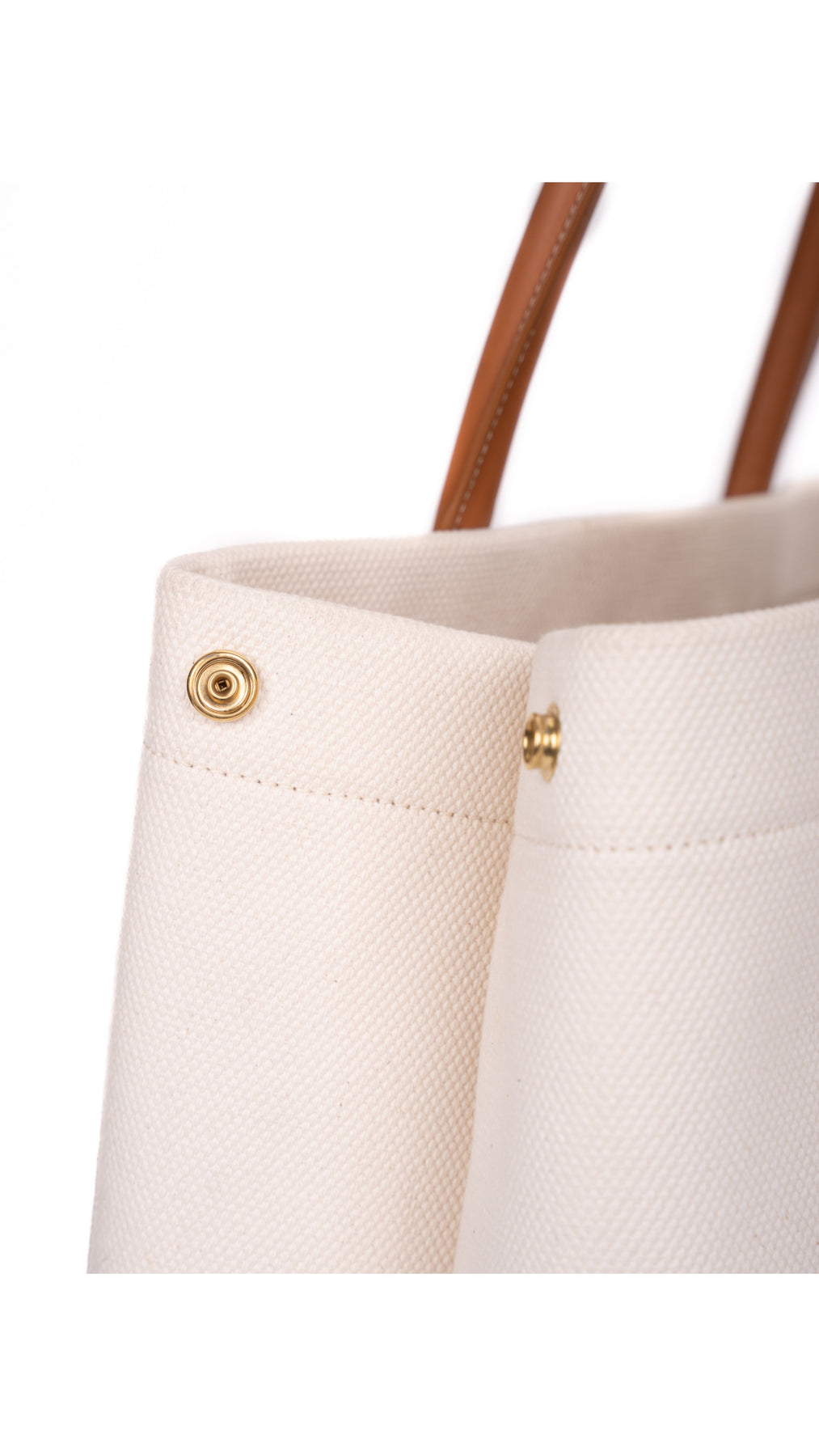 Céline Canvas Tote Bag - Vit