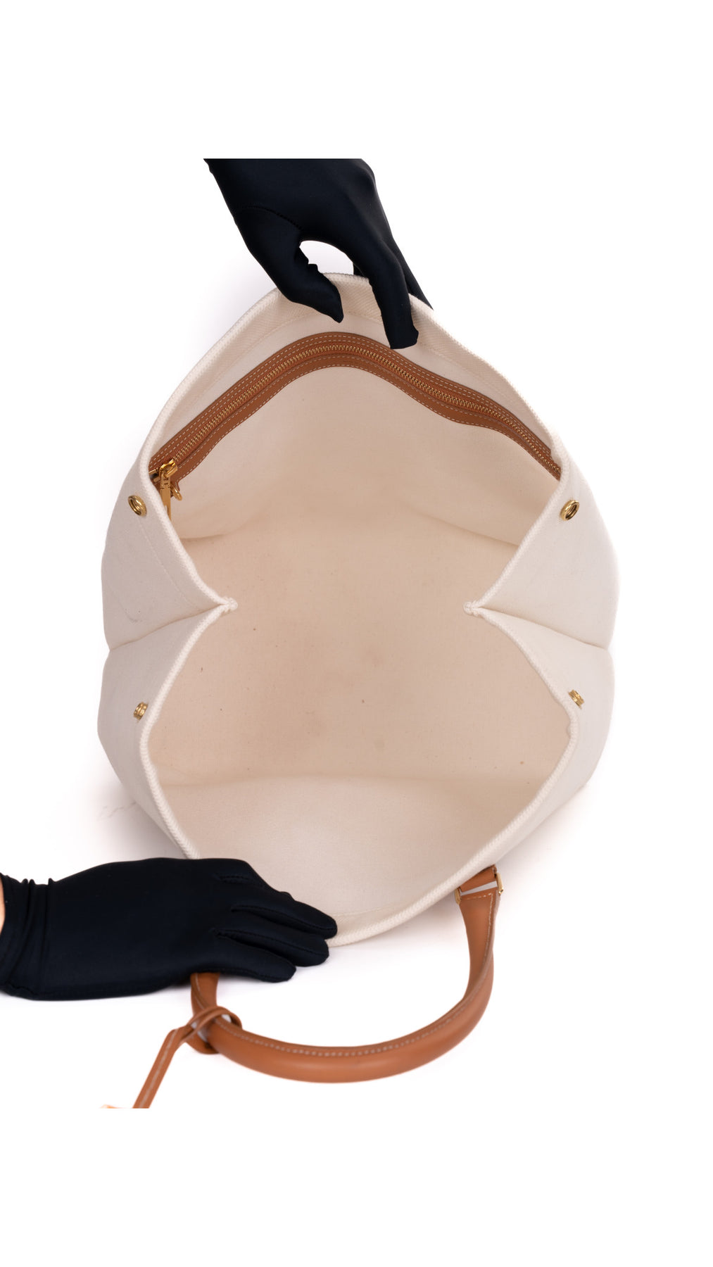 Céline Canvas Tote Bag - Vit
