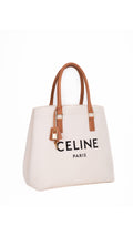 Céline Canvas Tote Bag - Vit
