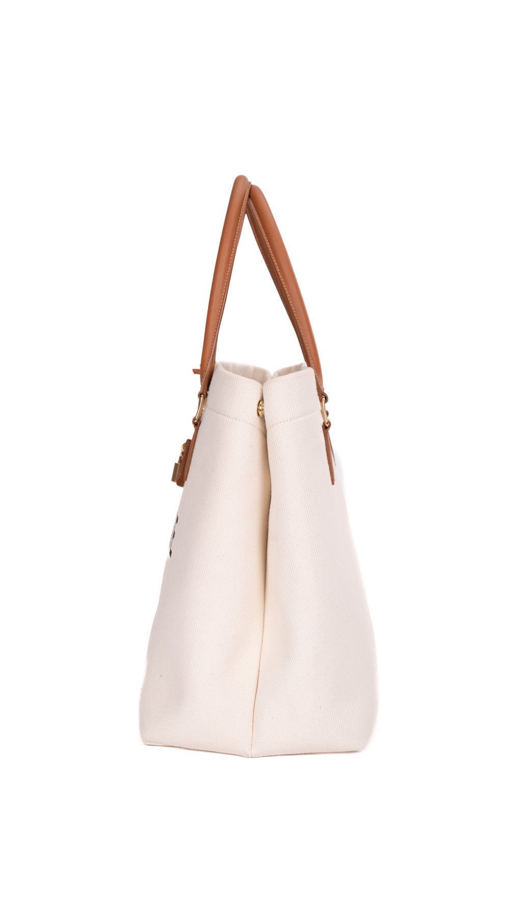Céline Canvas Tote Bag - Vit