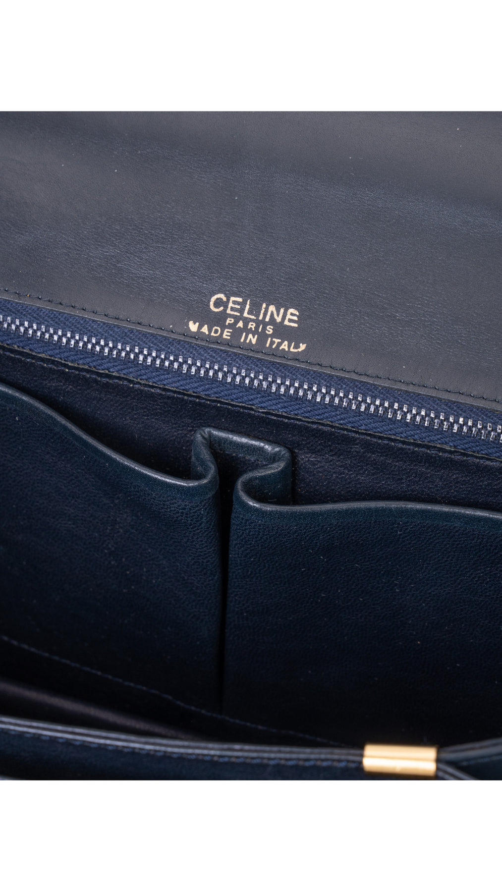 Céline Classic Box Bag - Mörkblå