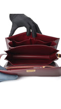 Celine Classic Box Bag - Vinröd