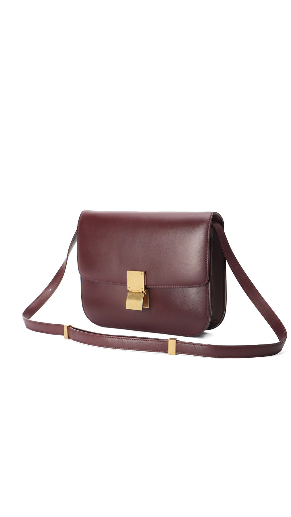 Celine Classic Box Bag - Vinröd