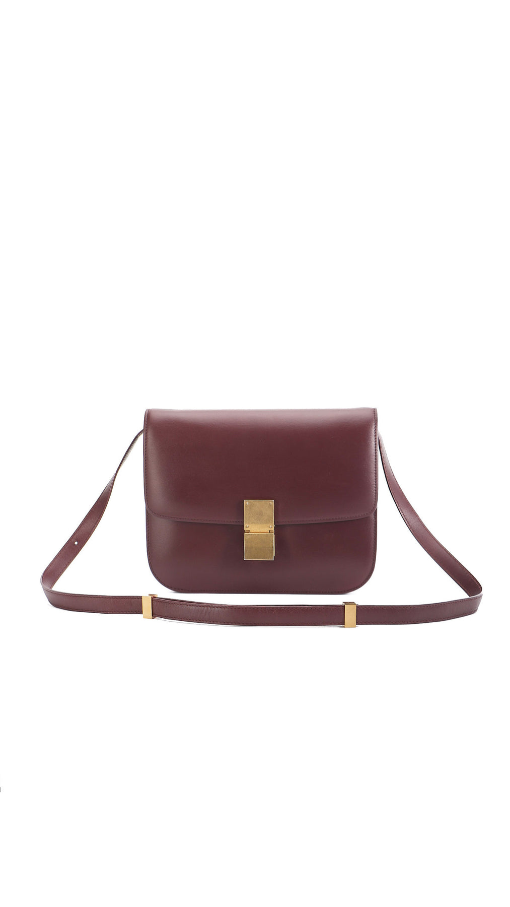 Celine Classic Box Bag - Vinröd