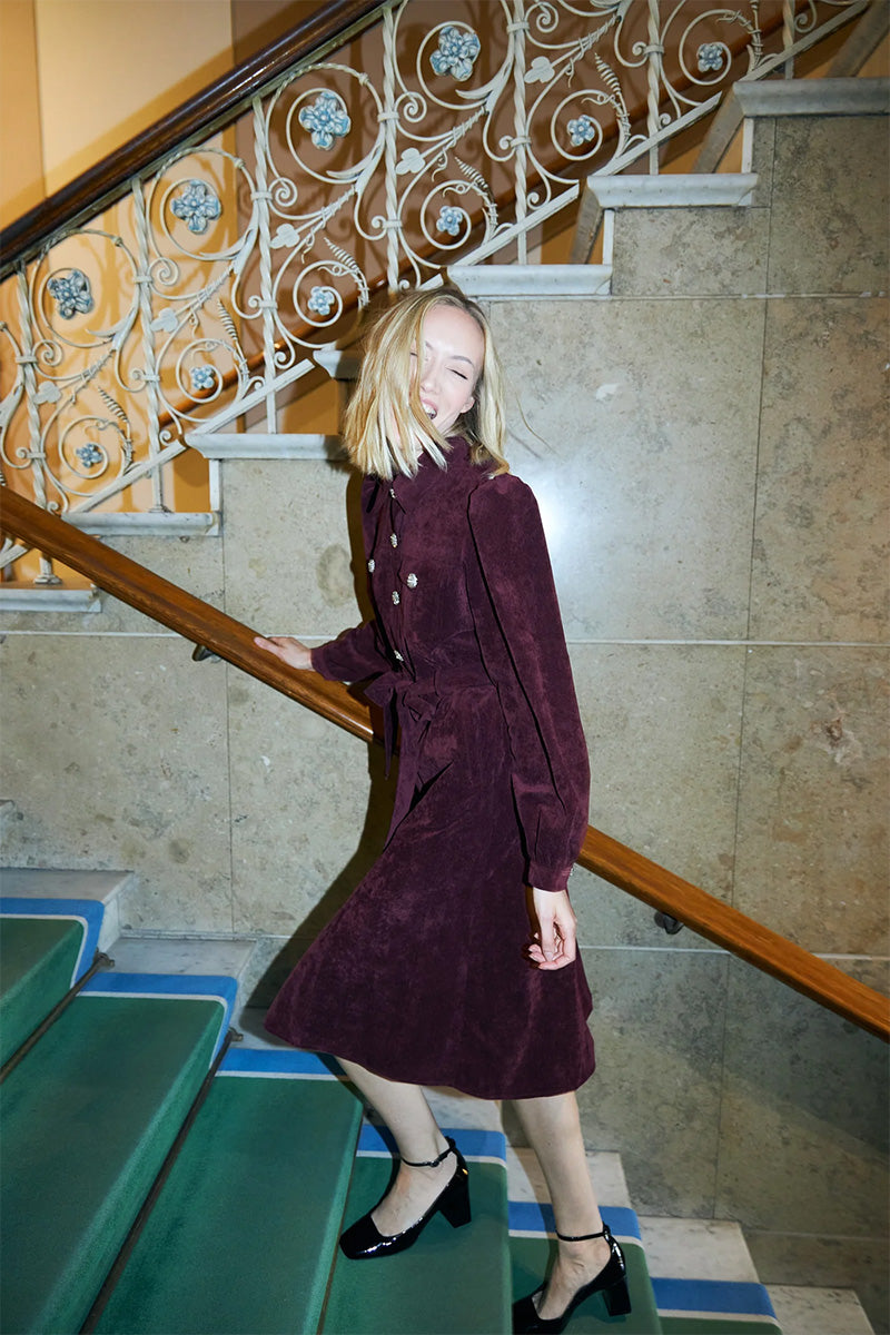Celine Dress - Cabernet