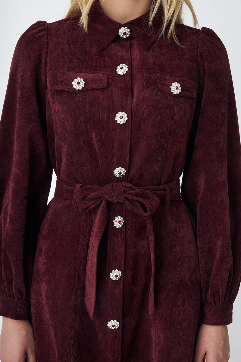 Celine Dress - Cabernet