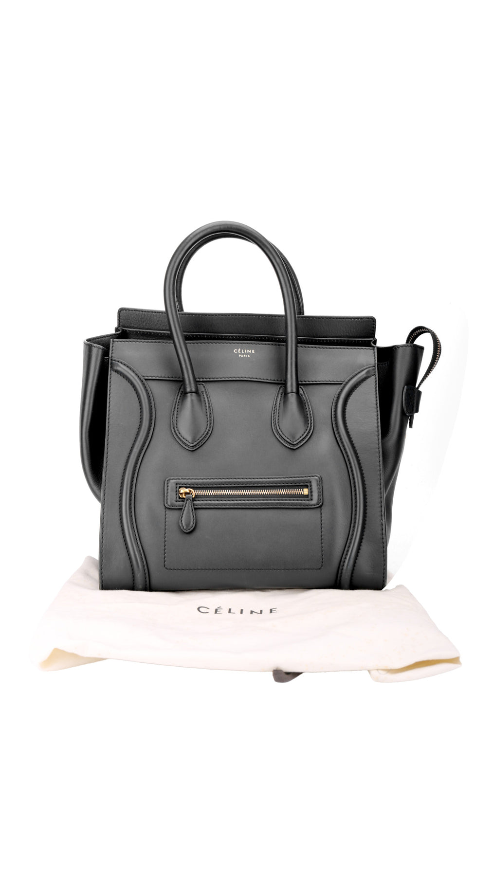 Céline Luggage Mini Tote Bag - Svart