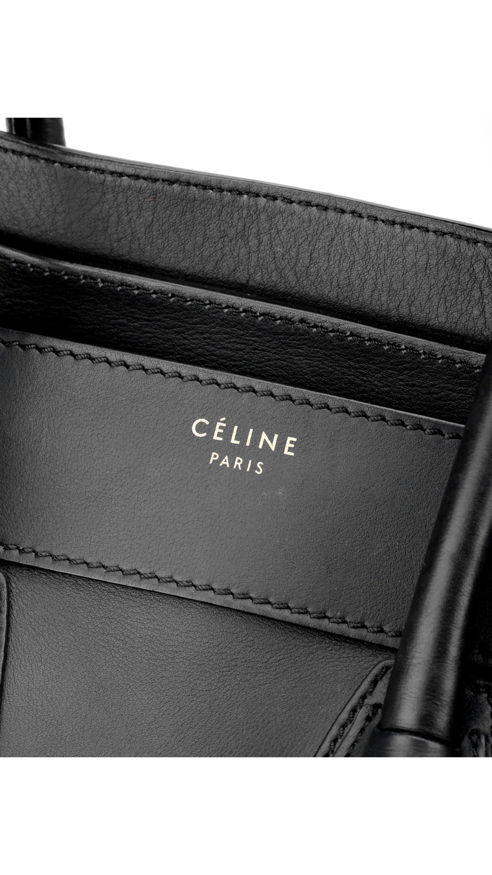 Céline Luggage Mini Tote Bag - Svart